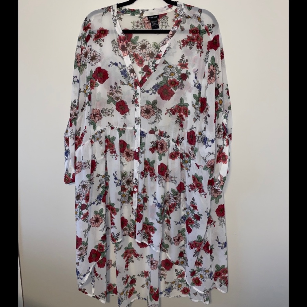 High low sheer top